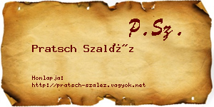 Pratsch Szaléz névjegykártya